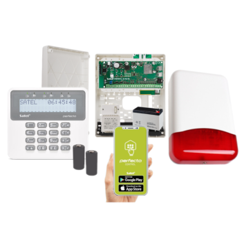 ZESTAW ALARMOWY SATEL PERFECTA 64 M OPU-3P + PRF-LCD-WRL + SYRENA TI700